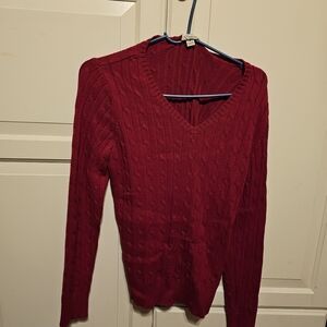 St. John's Bay Red Cable Knit Sweater